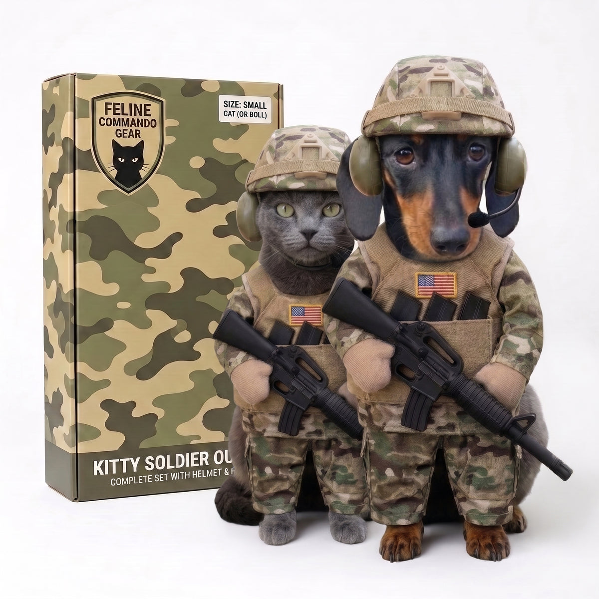 Disfraz de Soldado para Gatos y Perros Pequeños